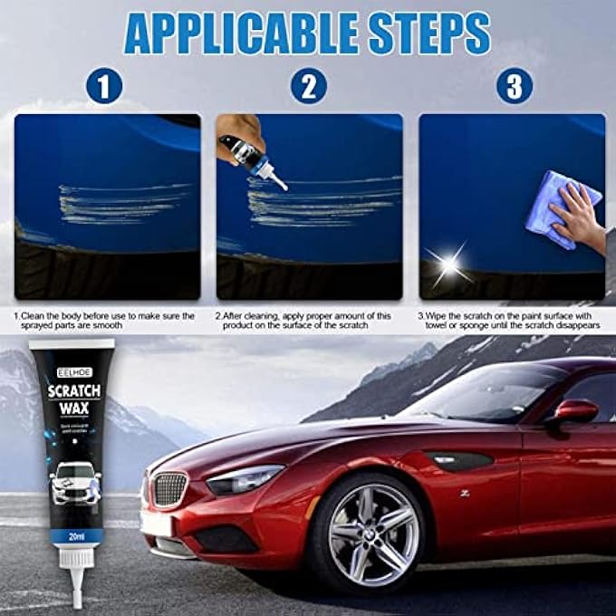 EELHOE CAR SCRATCH REPAIR CREAM, CAR SCRATCH REPAIR KIT, CAR SURFACE SLIGHT SCRATCH REPAIR, EASILY REPAIR PAINT SCRATCHES - Image 2